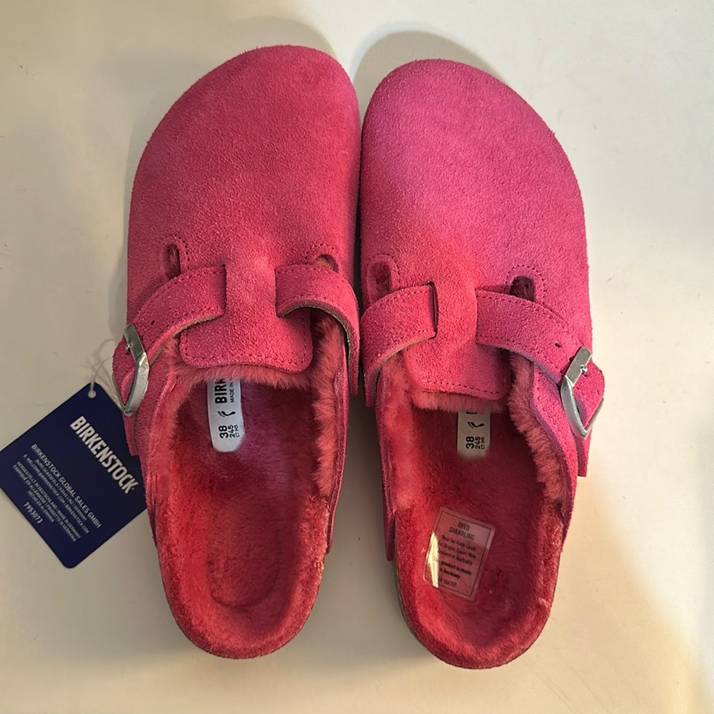 Pink Birkenstocks size 7
